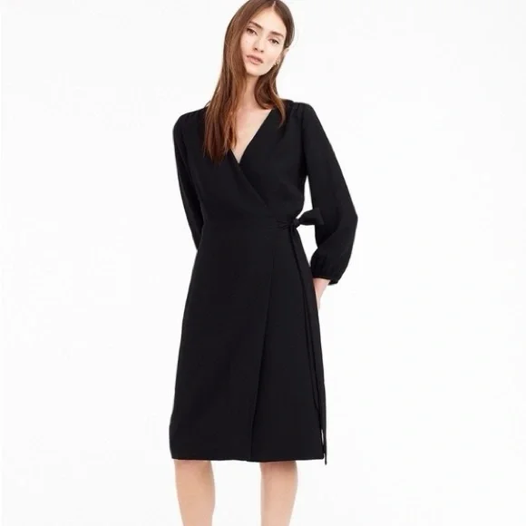 knee length dresses for ladies Vera Long-Sleeve Crepe Gown main image 1